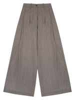 Grey  Flared Pleated Pant 1