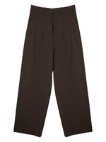Brown Relaxed Pleated Pant 1