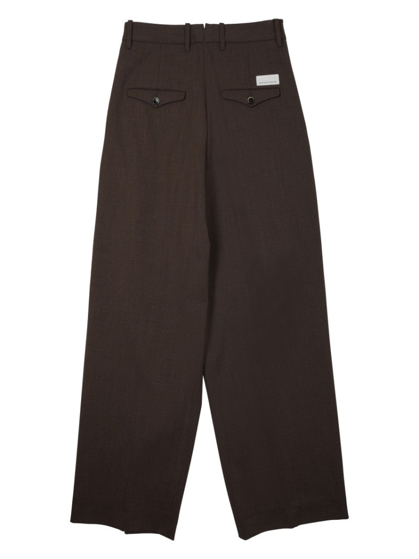 Brown Relaxed Pleated Pant 2