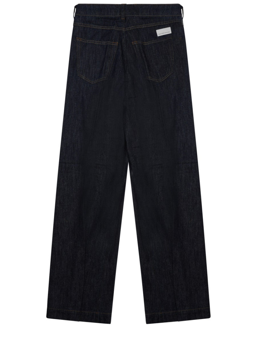 Dark Blue Relaxed High Rise Jeans 2