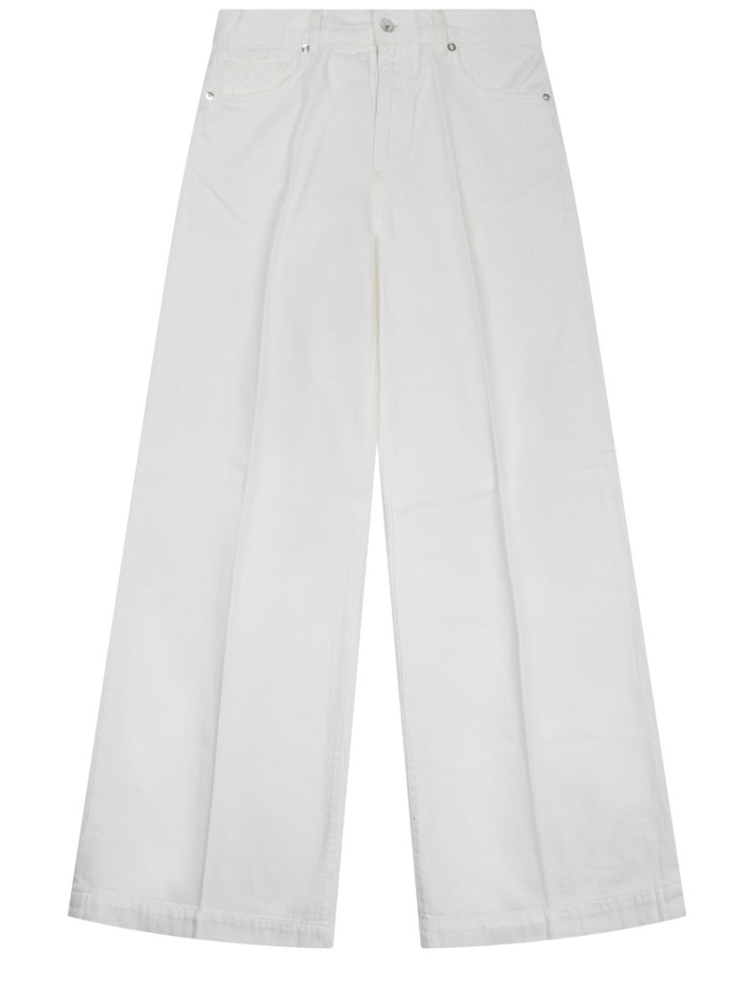 White Loose High Rise Jeans 1