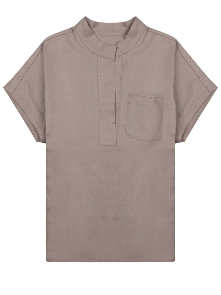 Light Purple Loose Solid Shirt 1