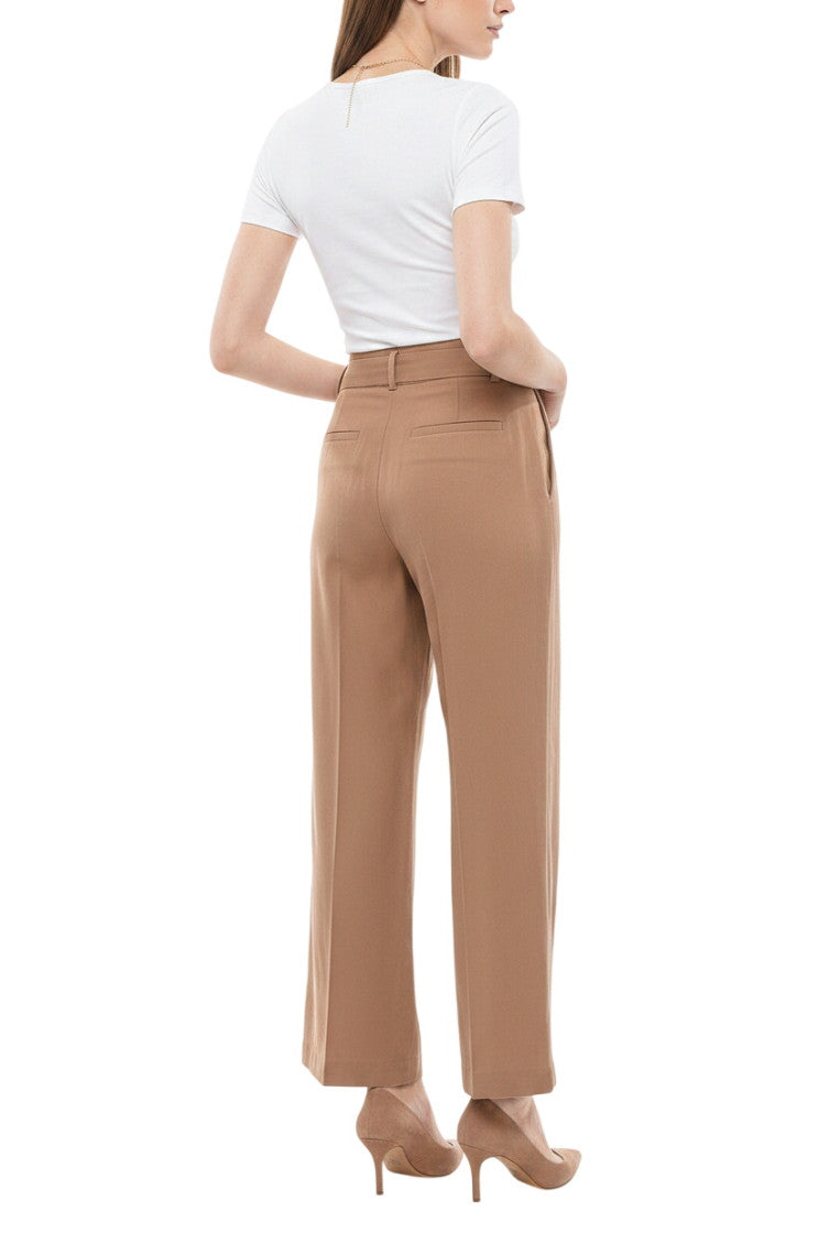 Brown Relaxed Pleated Pants 2