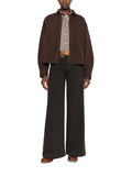 Black Flared Flat Front Jeans 1