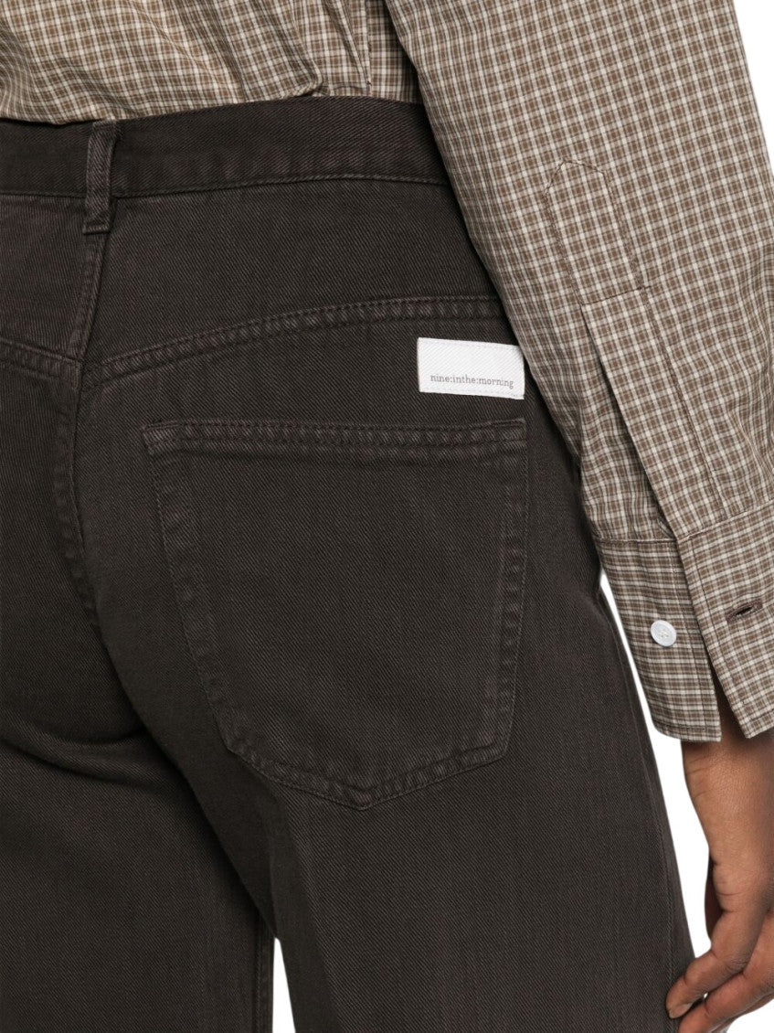 Black Flared Flat Front Jeans 3