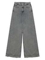 Grey Flared Flat Front Jeans 1