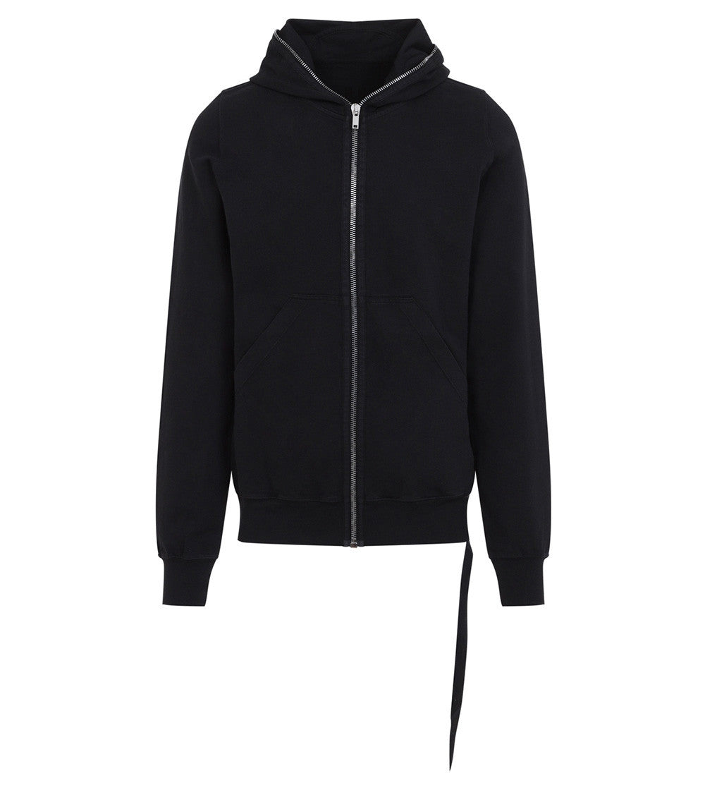 Black Solid Zip Up Hoodie 1