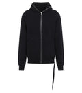 Black Solid Zip Up Hoodie 1