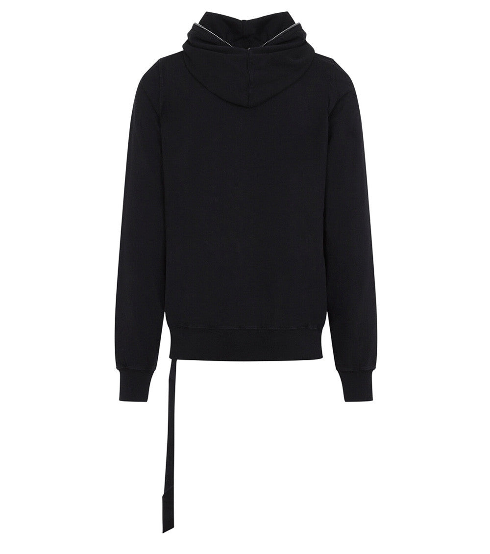 Black Solid Zip Up Hoodie 2
