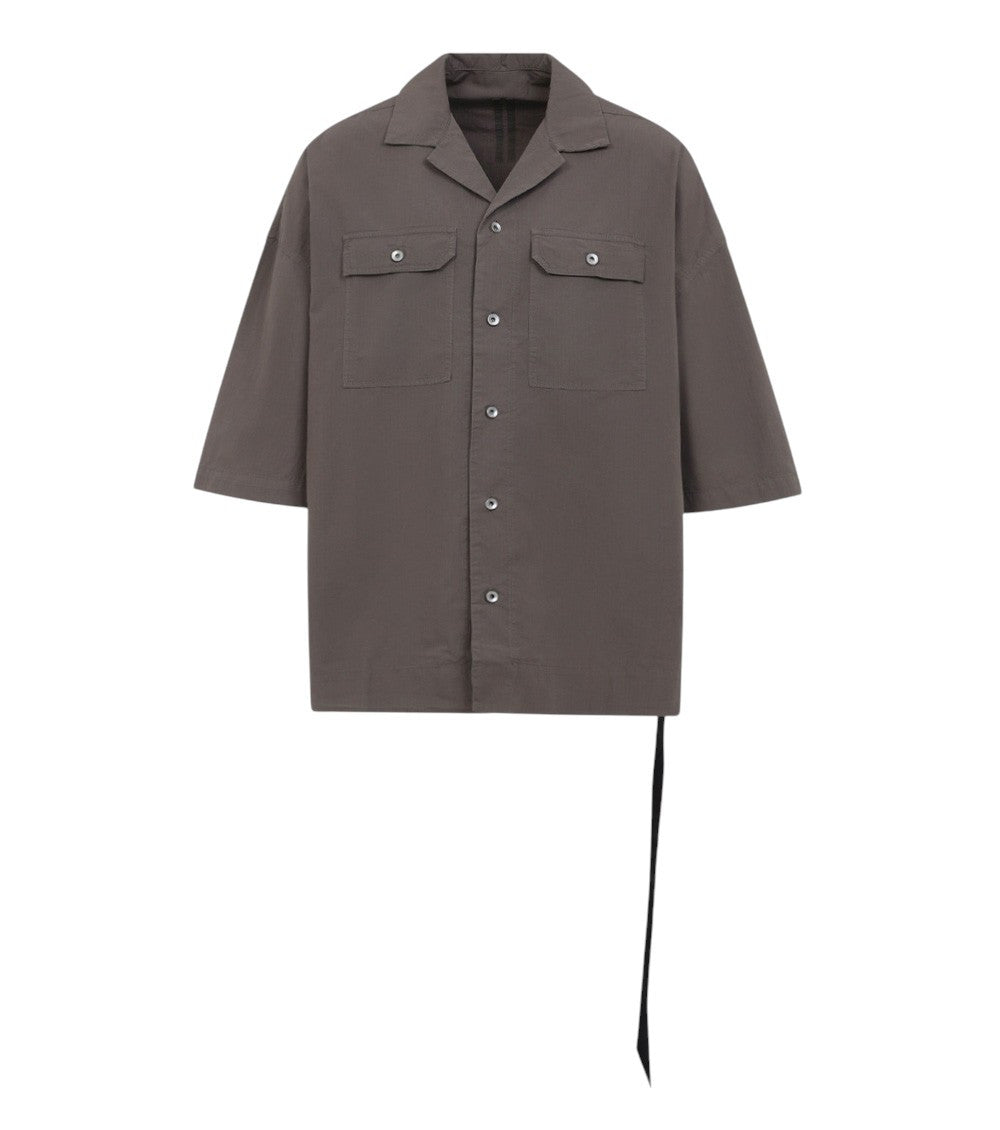 Brown Loose Solid Shirt 1