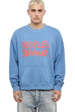 Blue Graphic Print Sweatshirt 1