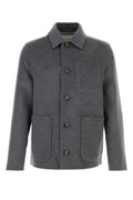 Ash Grey Shirt Collar Jacket 1
