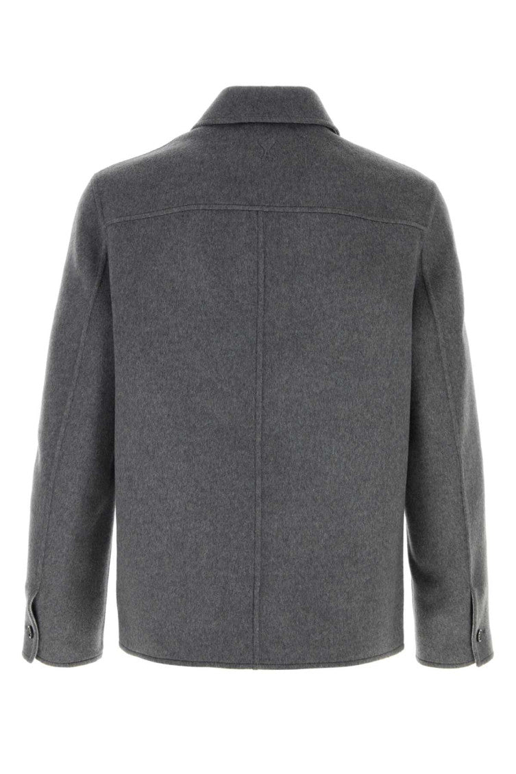 Ash Grey Shirt Collar Jacket 3
