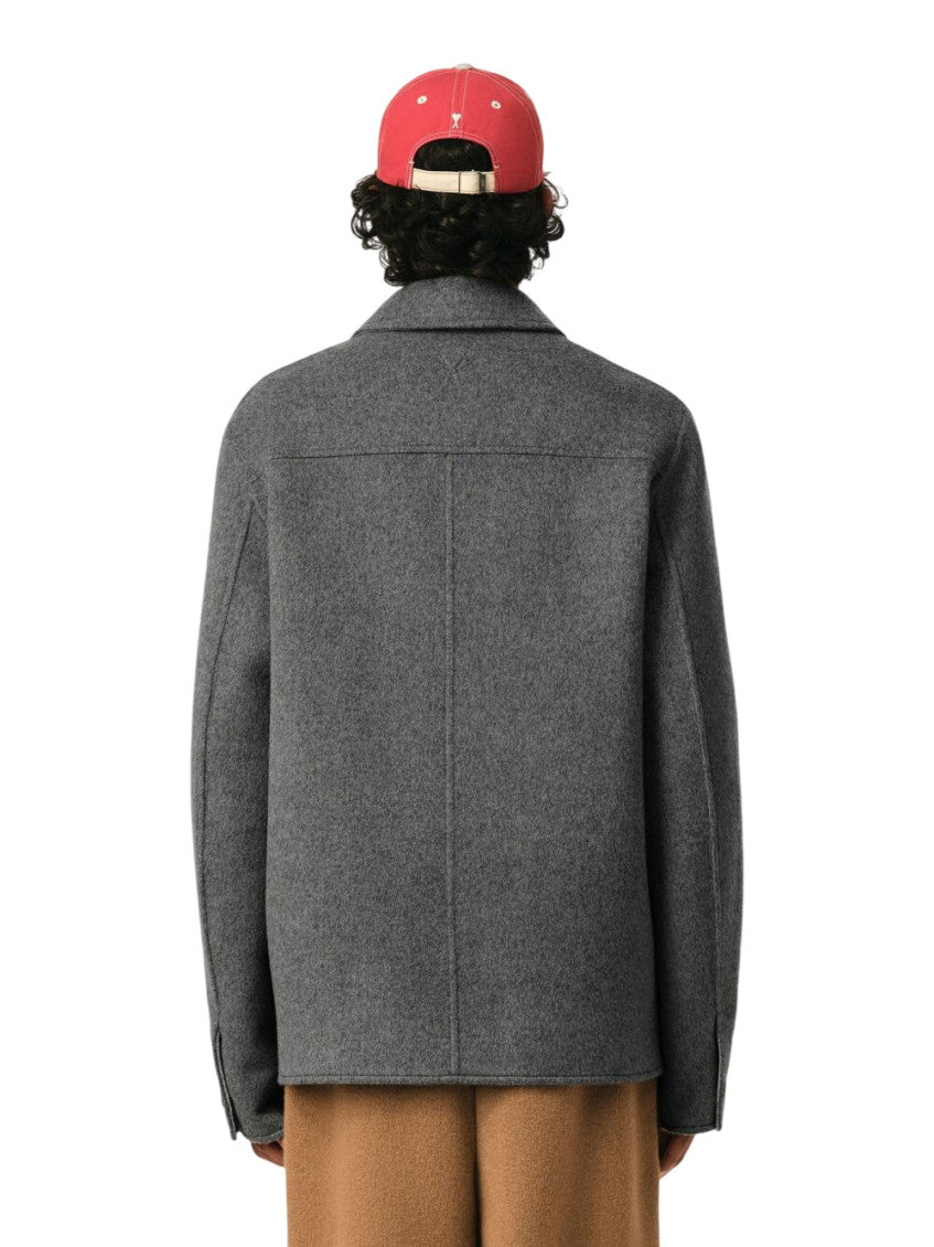 Ash Grey Shirt Collar Jacket 4
