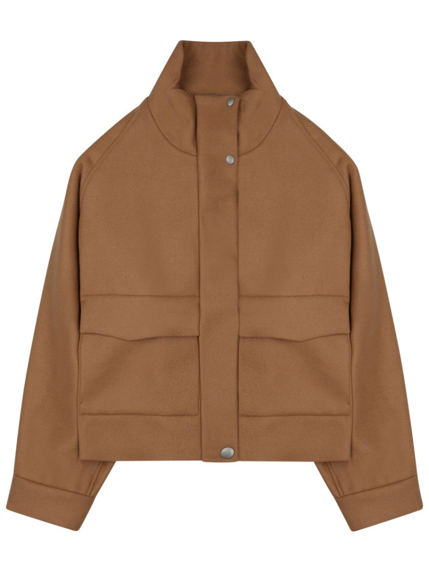Beige Turtle Neck Jacket 1