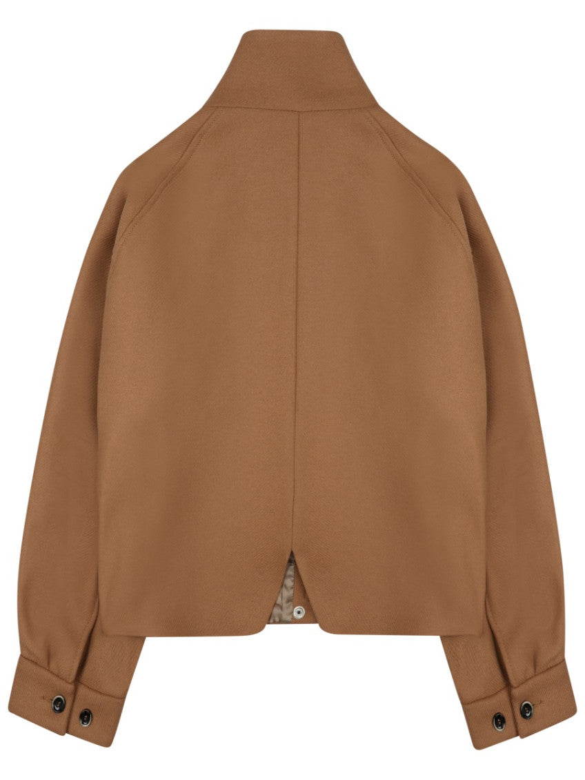 Beige Turtle Neck Jacket 2