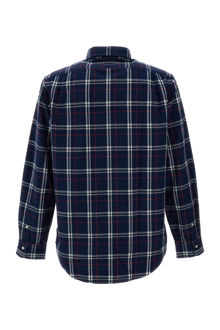 Navy Blue Plaid Oxford Shirt 2