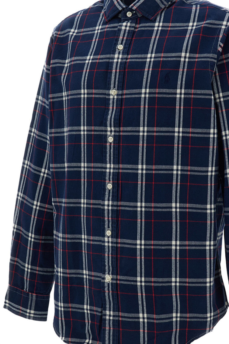 Navy Blue Plaid Oxford Shirt 3