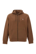 Brown Zip Up Logo Hoodie 1