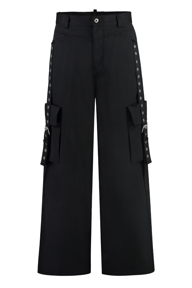 Black Relaxed Cargo Pants 1
