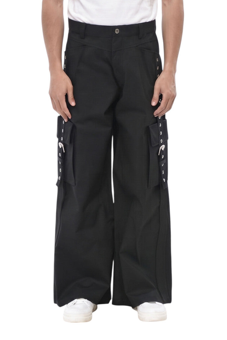 Black Relaxed Cargo Pants 2