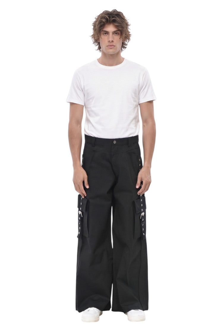 Black Relaxed Cargo Pants 5
