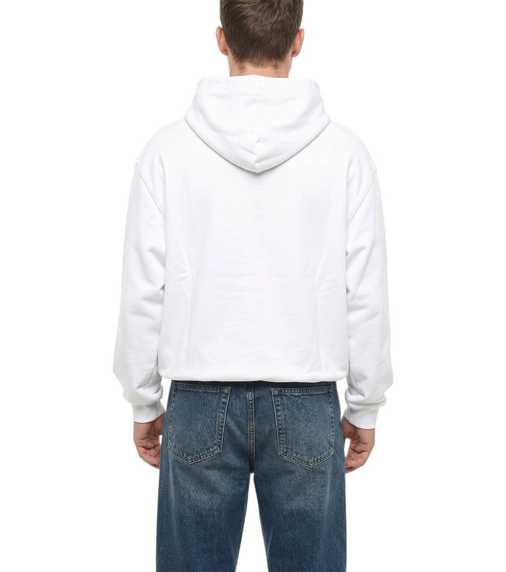 White Regular Logo Hoodie 2