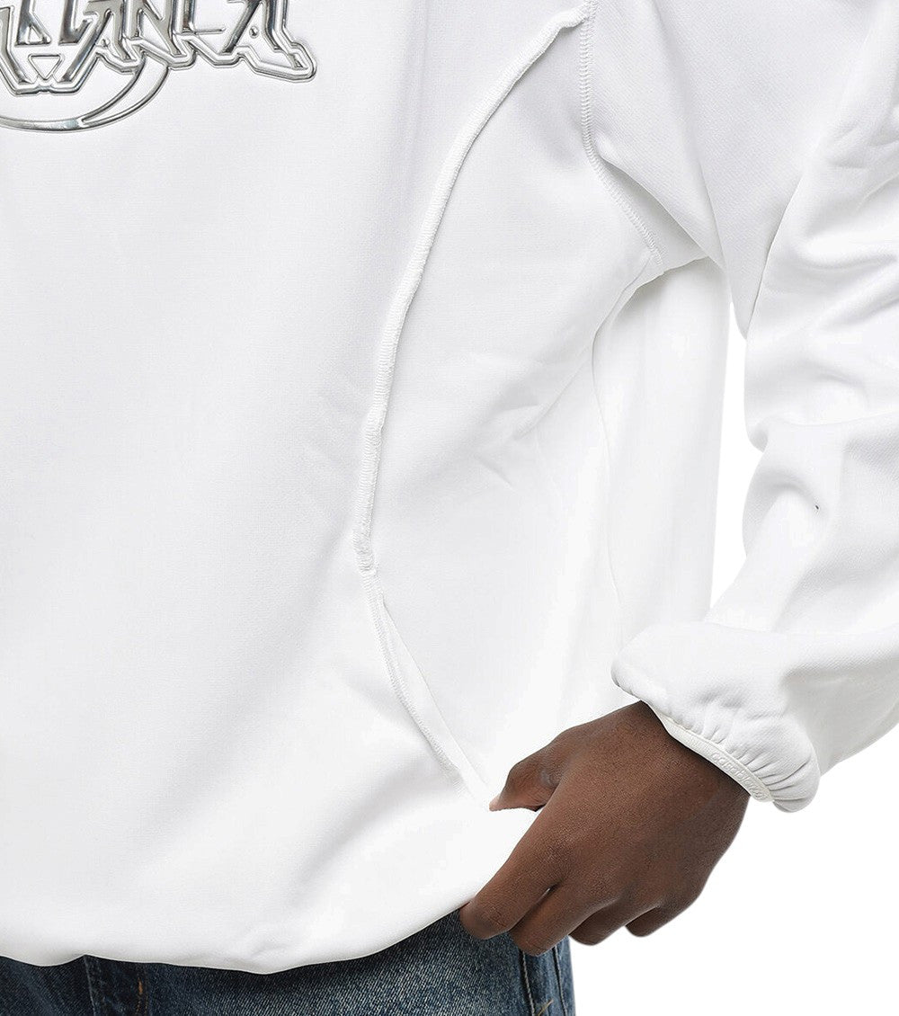 White Regular Logo Hoodie 3