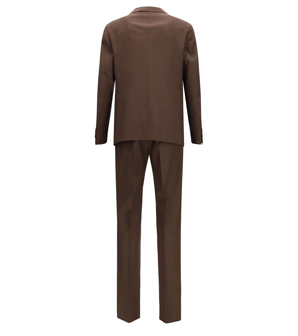Brown Single Breasted Suit 2