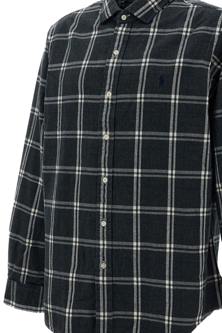 Navy Blue Check Shirt 3