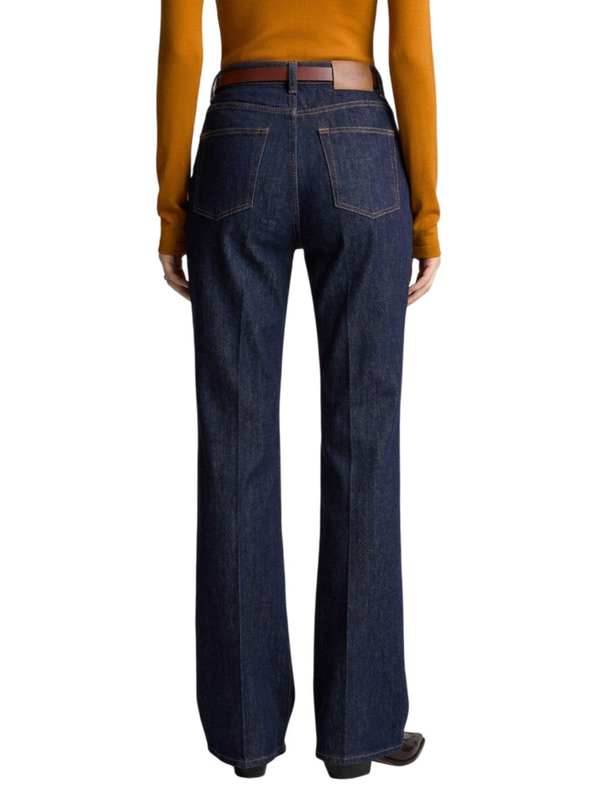 Dark Blue High Rise Jeans 2