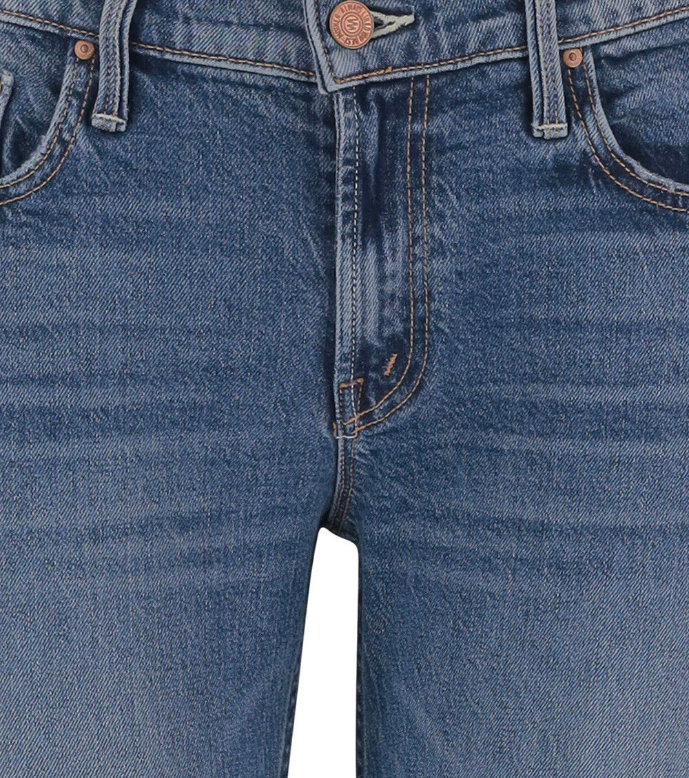 Blue Flared High Rise Jeans 3