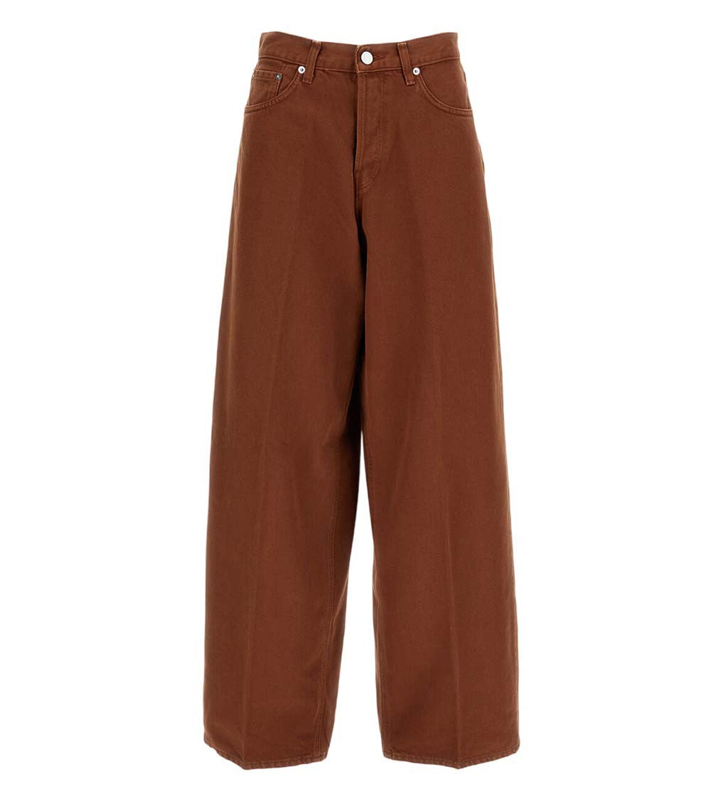 Dark Brown Flared High Rise Jeans 1