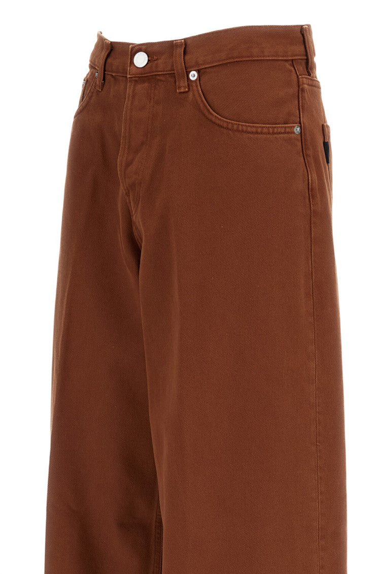Dark Brown Flared High Rise Jeans 3