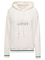 White Embroidered Logo Hoodie 1