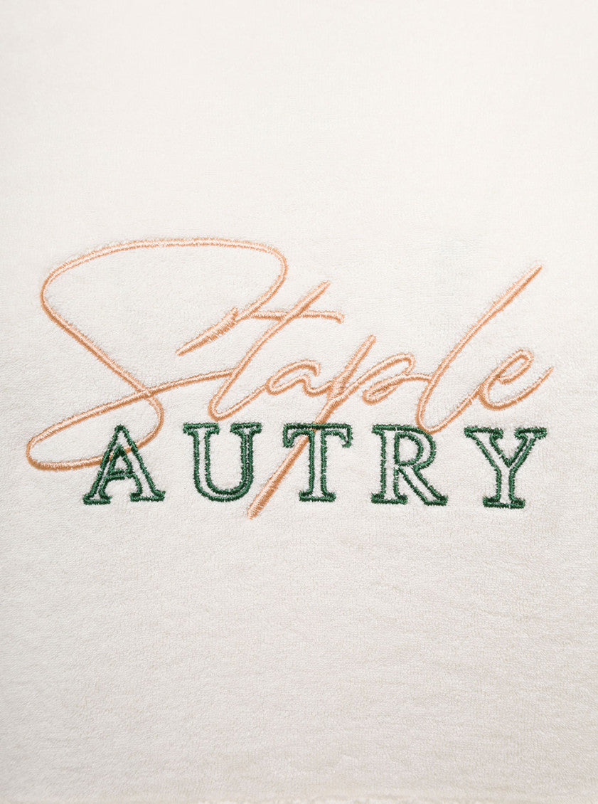 White Embroidered Logo Hoodie 3