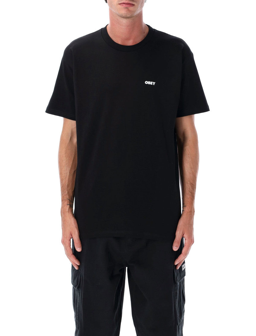 Black Crewneck Graphic Print T-Shirt 1