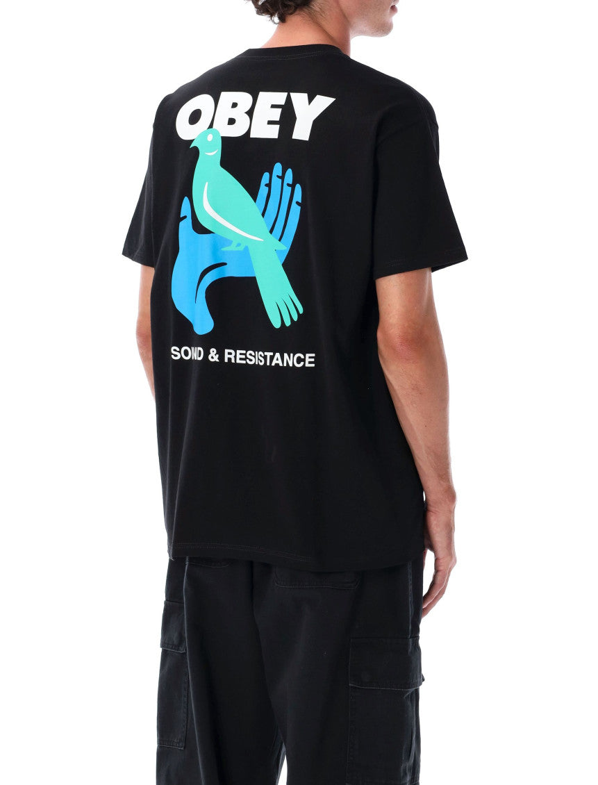 Black Crewneck Graphic Print T-Shirt 2