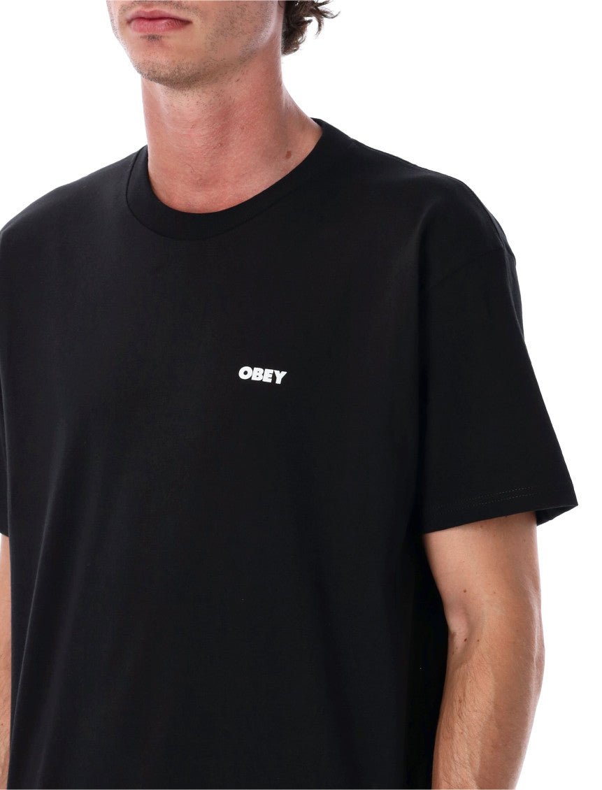 Black Crewneck Graphic Print T-Shirt 3
