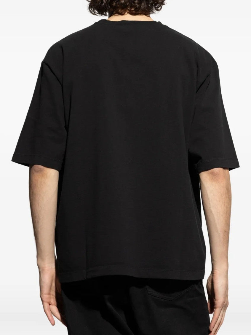 Black Crewneck Landscape Print T-Shirt 3