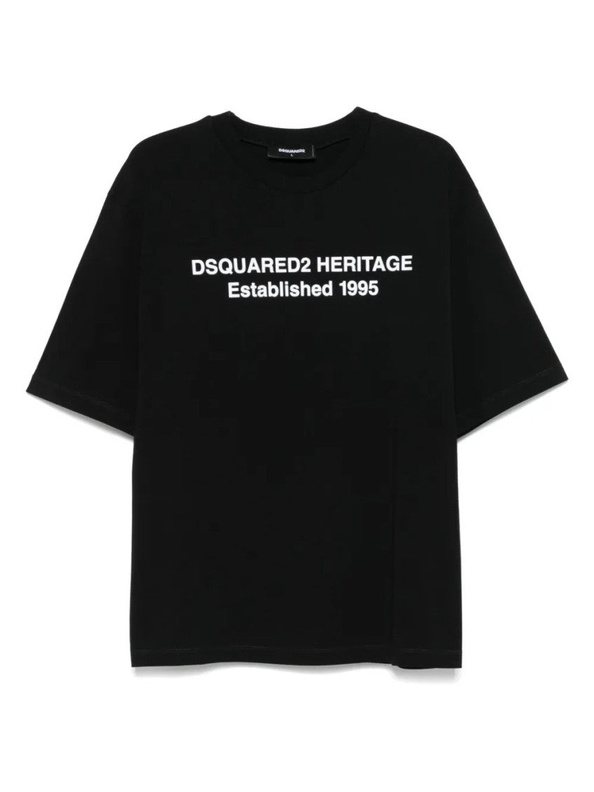 Black Crewneck Printed T-Shirt 2