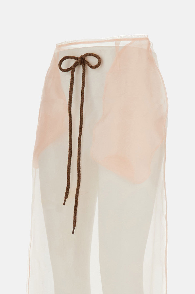 Pink Brown Midi Skirt 3