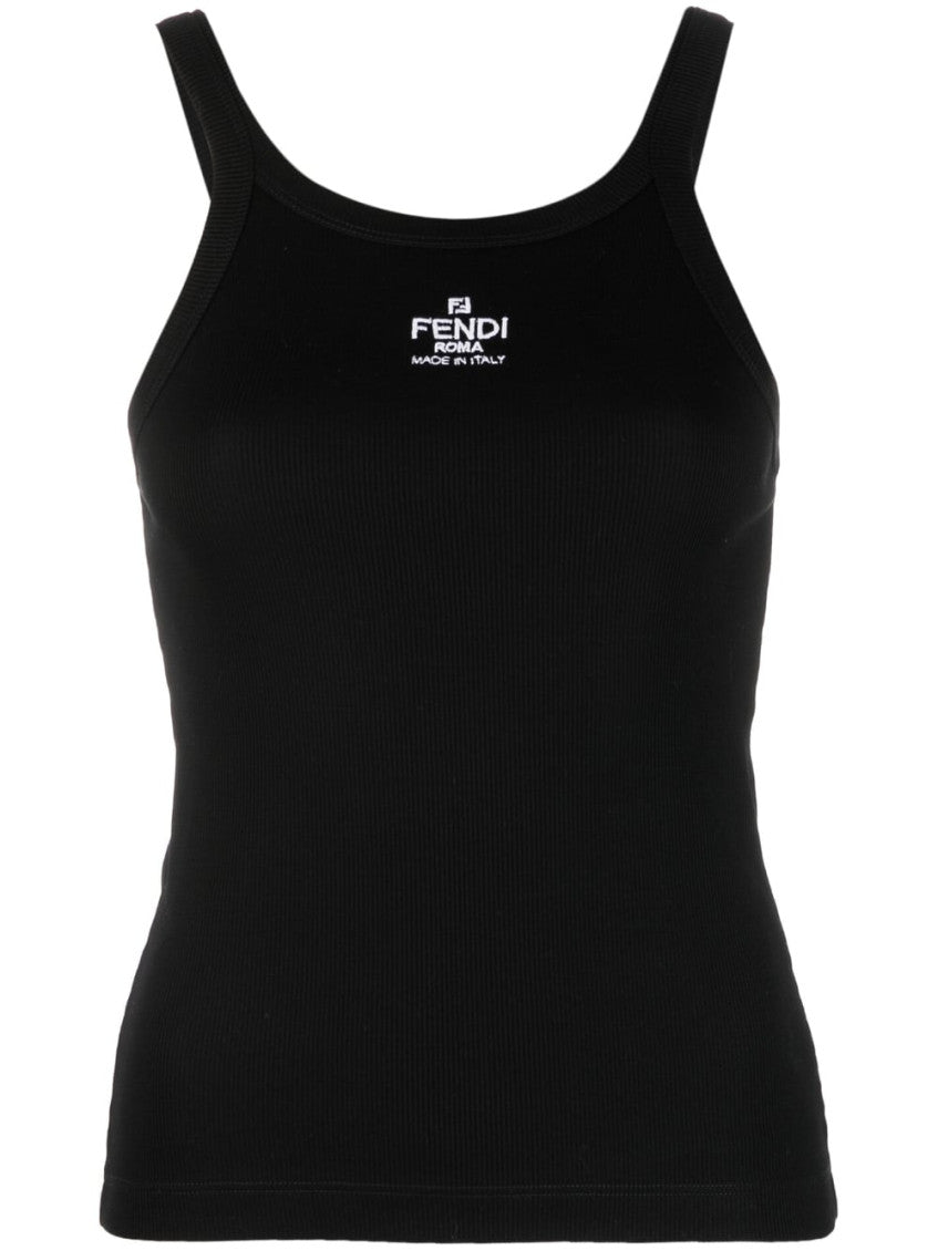 Black Logo Cotton Top 1
