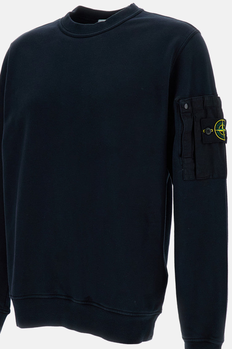 Dark Blue Crew-neck Sweatshirt 3