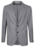 Grey Single-breasted Blazer 1