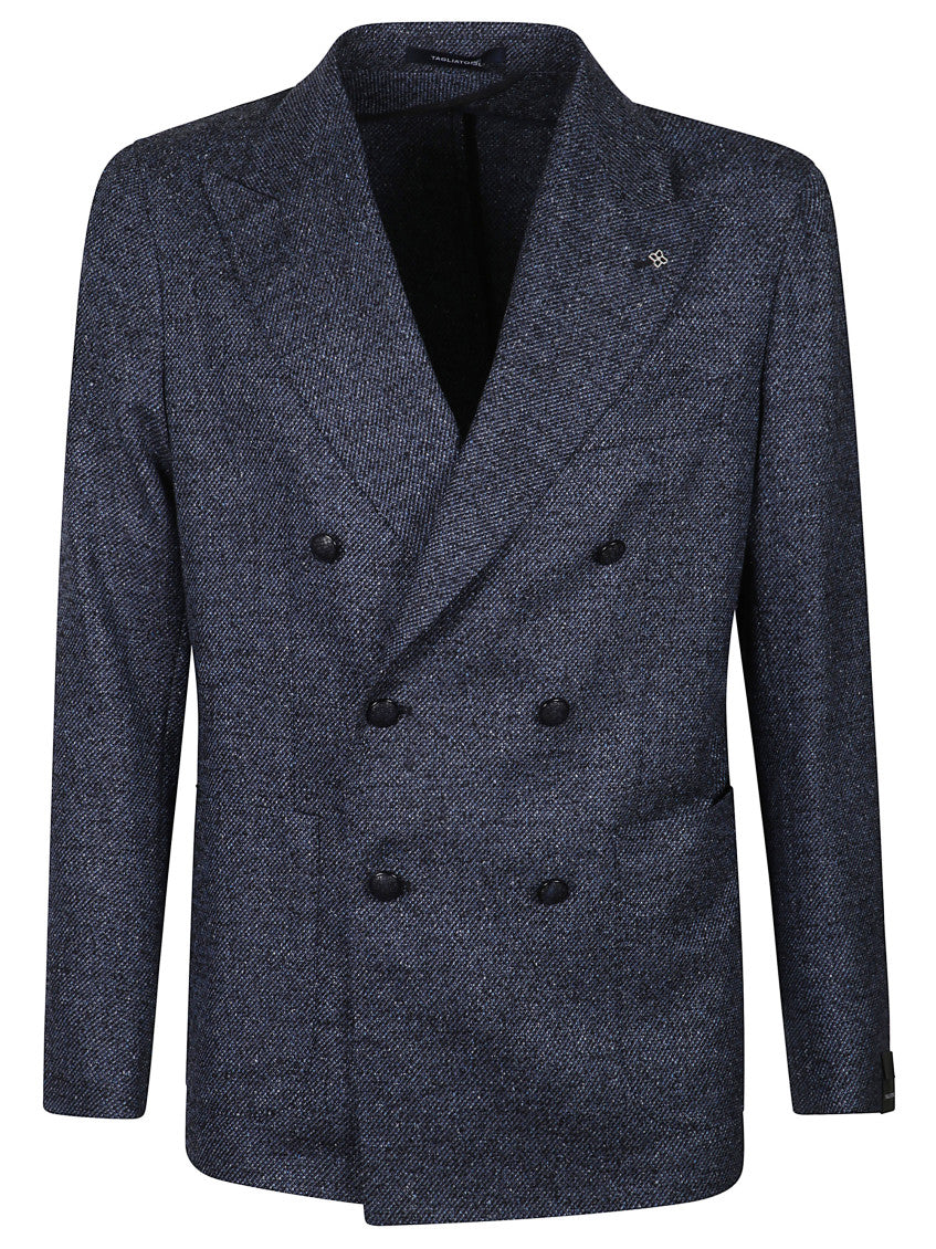 Blue Double-breasted Blazer 1