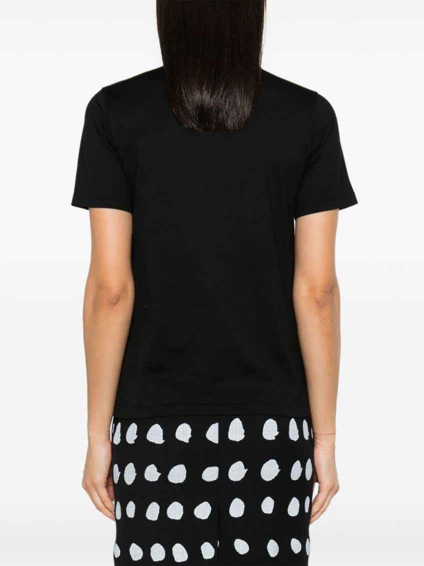 Black Logo cotton t-shirt 2