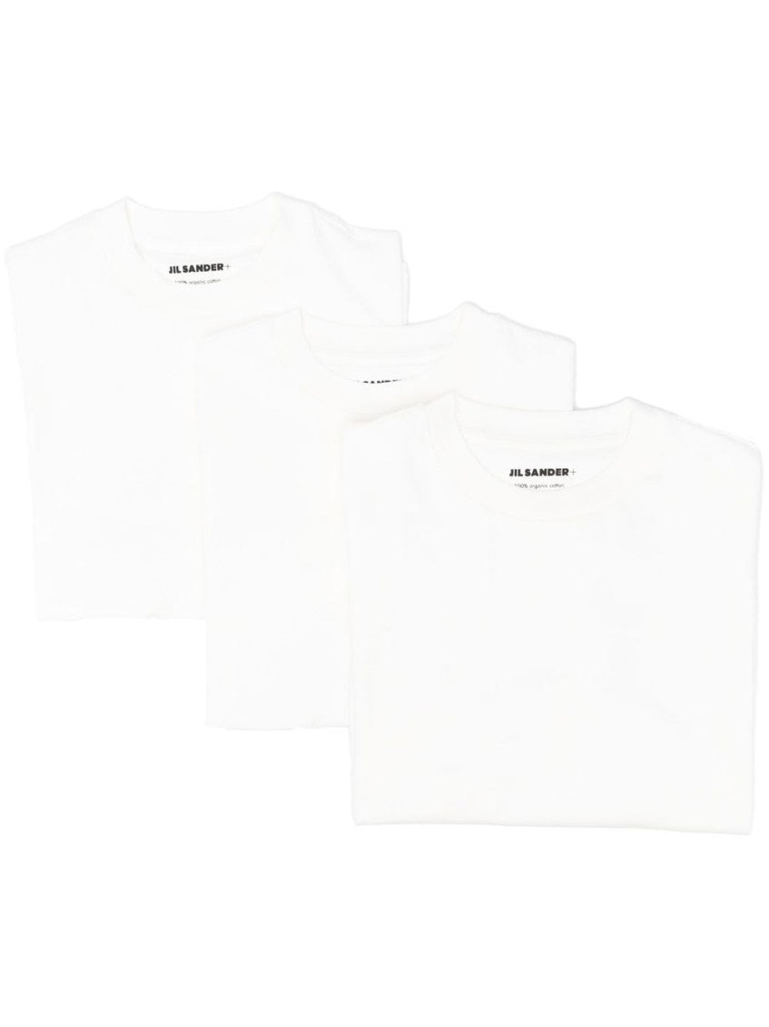 White Logo Pack Of 3 Organic Cotton T-shirt 1