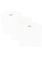 White Logo Pack Of 3 Organic Cotton T-shirt 1