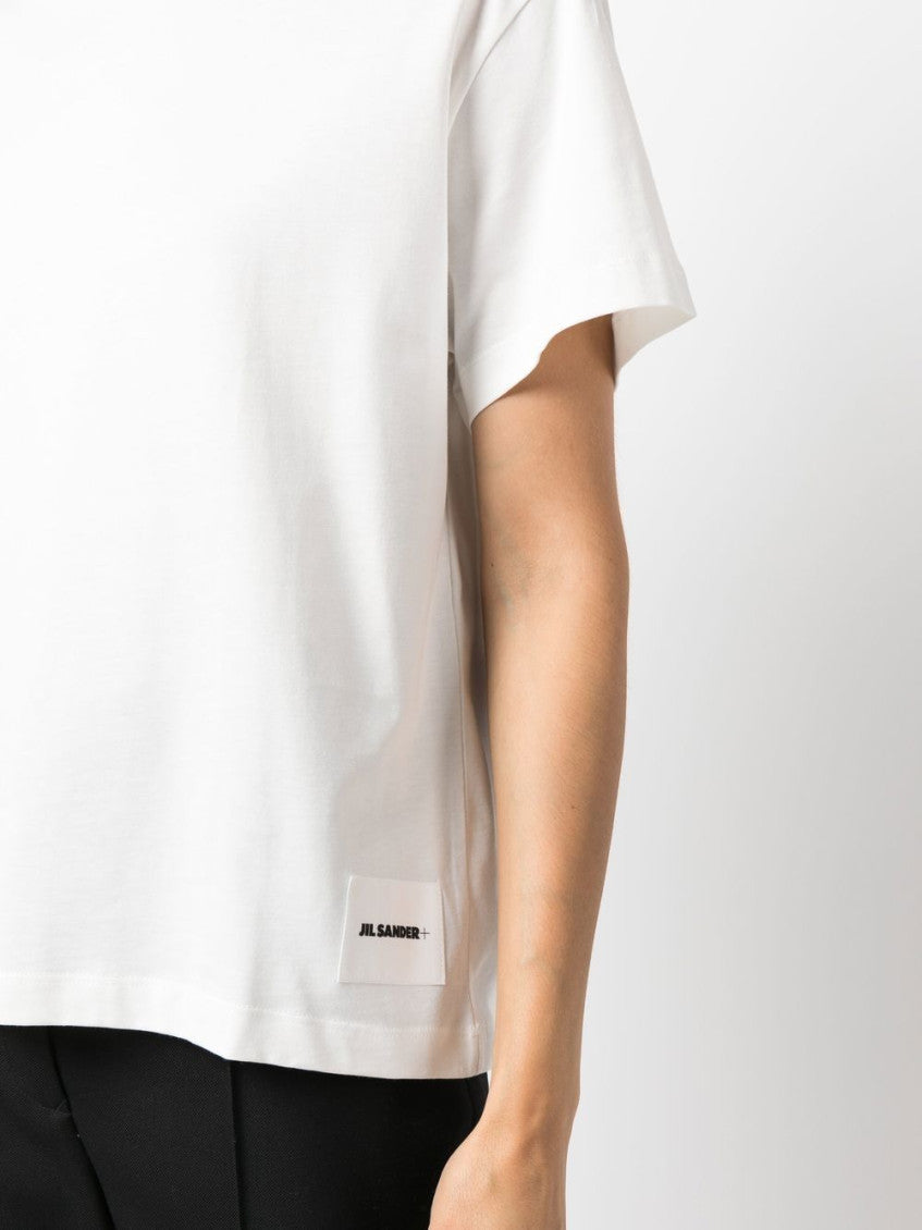 White Logo Pack Of 3 Organic Cotton T-shirt 3